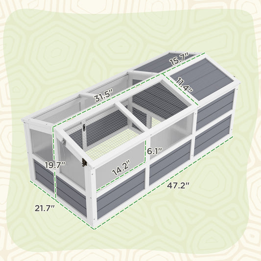 PawHut Bottomless Outdoor Pet Habitat with Sun Panels for reptiles