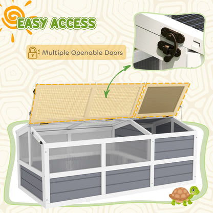 PawHut Bottomless Outdoor Pet Habitat with Sun Panels for reptiles