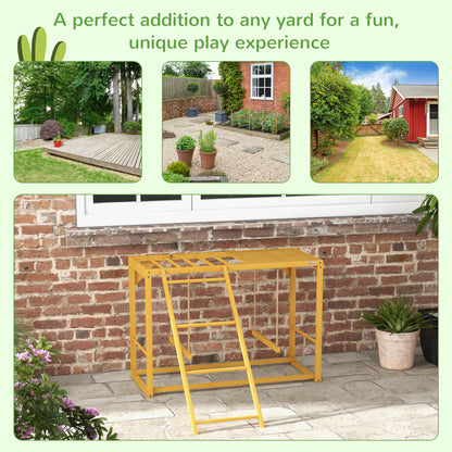 PawHut Wooden Chicken Activity Play w/ Swing Set, Chicken Coop Toy, Natural