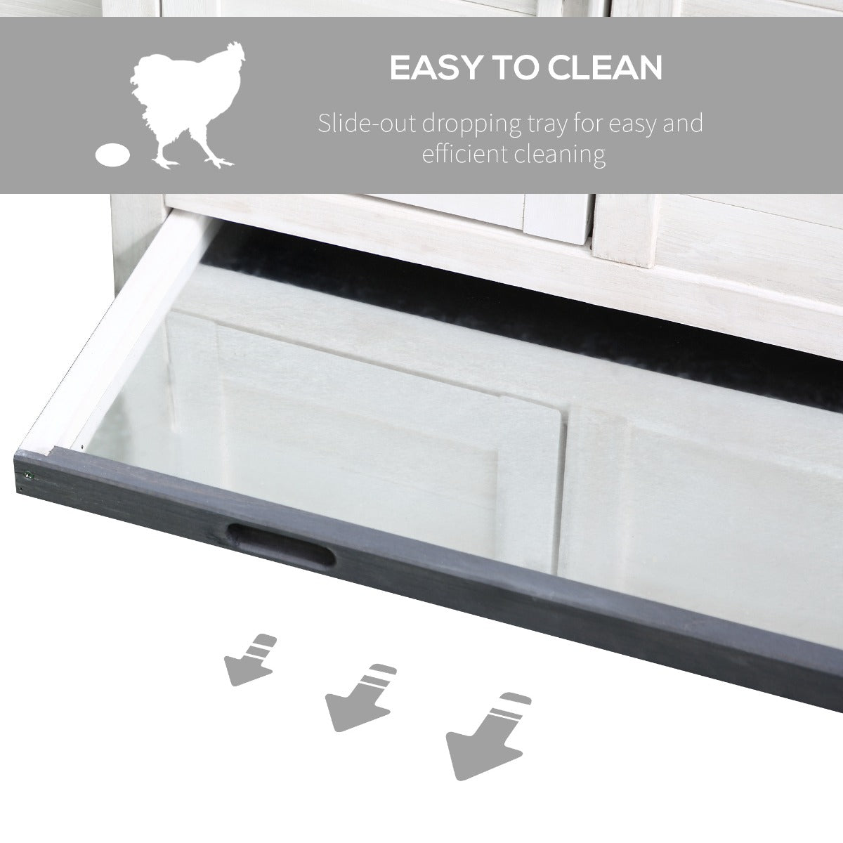 PawHut 48" Wood Outdoor Chicken Coop House with Nesting Box