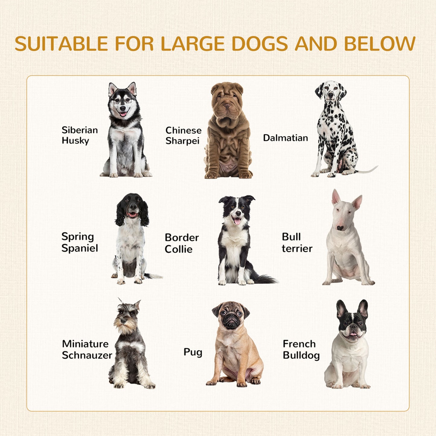 PawHut 37" Dog Crate Furniture with Cushion, Double Doors for Large Dogs, White