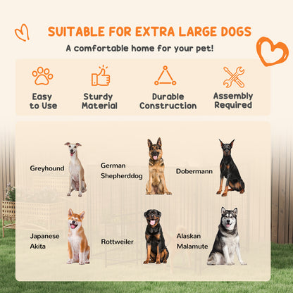 PawHut 7.8' x 4' x 6' Outdoor Dog Kennel with Waterproof Canopy, Large Door